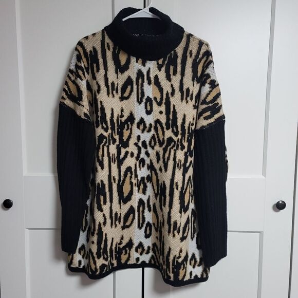 Alison andrews turtleneck animal print sweater - Picture 2 of 8